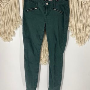 Cabi Army Green Skinny Jeans Size 10 zipper